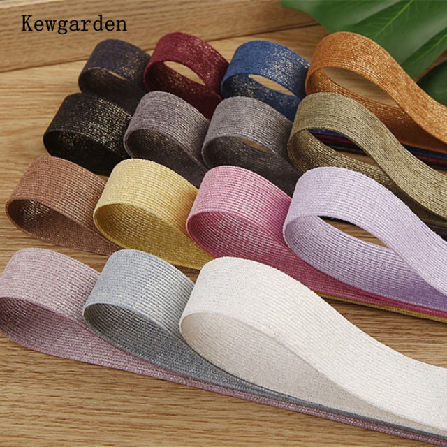 Kewgarden Bright Silk Corduroy Fabric Cloth Ribbon 1.5 1 25mm 38mm DIY  Make Bows Accessories Handmade